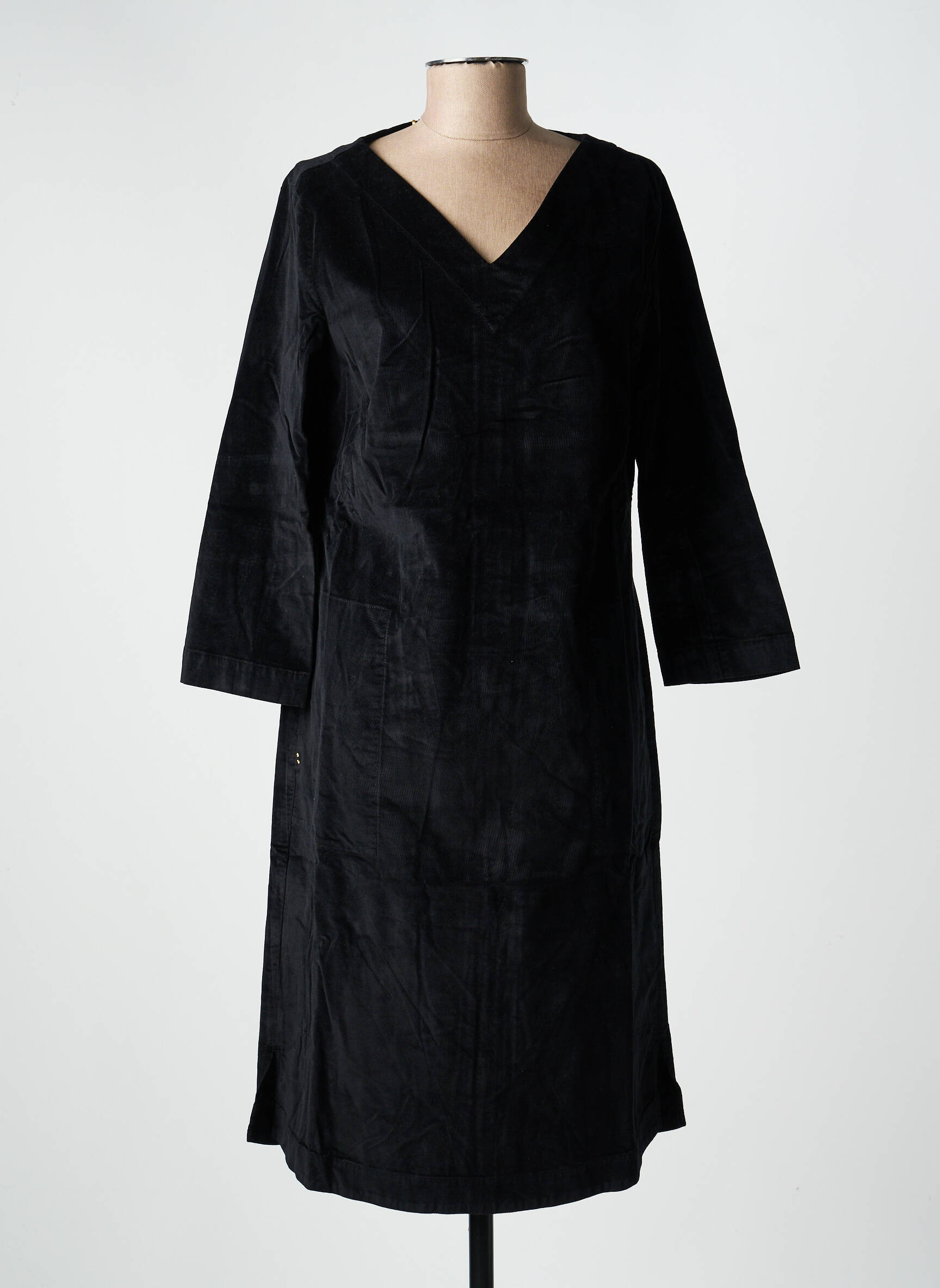 Pusilgių suknelė ilgos rankovės ilgos rankovės juodas COUTURIST moteris