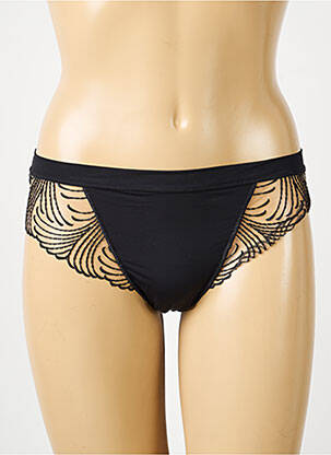 Tanga satino efektas juodas SIMONE PERELE moteris