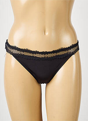 Tanga satino audinys juodas SIMONE PERELE moteris