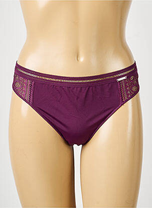 Tanga satino audinys violetinis IMPLICITE moteris