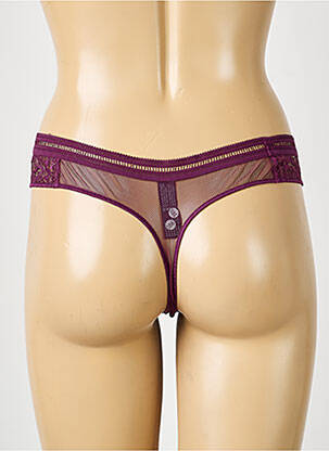 Tanga satino audinys violetinis IMPLICITE moteris
