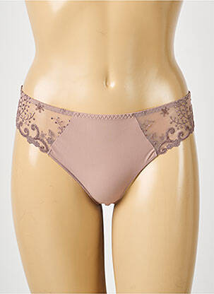 Tanga satino efektas rudas SIMONE PERELE moteris