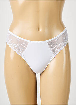 Tanga satino efektas baltas SIMONE PERELE moteris
