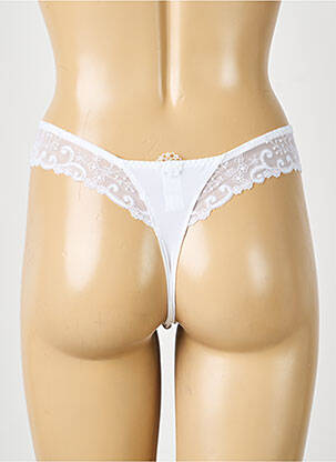 Tanga satino efektas baltas SIMONE PERELE moteris
