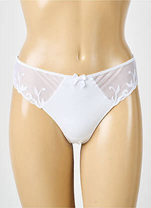 Tanga satino efektas baltas SIMONE PERELE moteris
