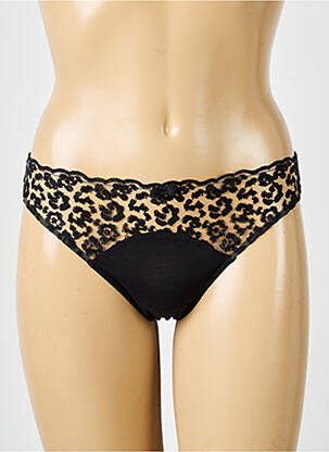 Tanga satino efektas juodas SIMONE PERELE moteris