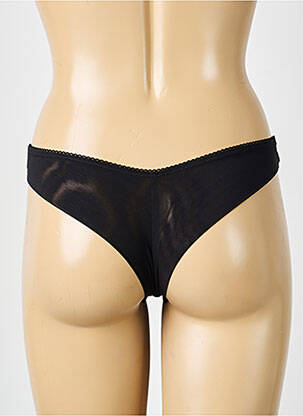 Tanga satino efektas juodas SIMONE PERELE moteris