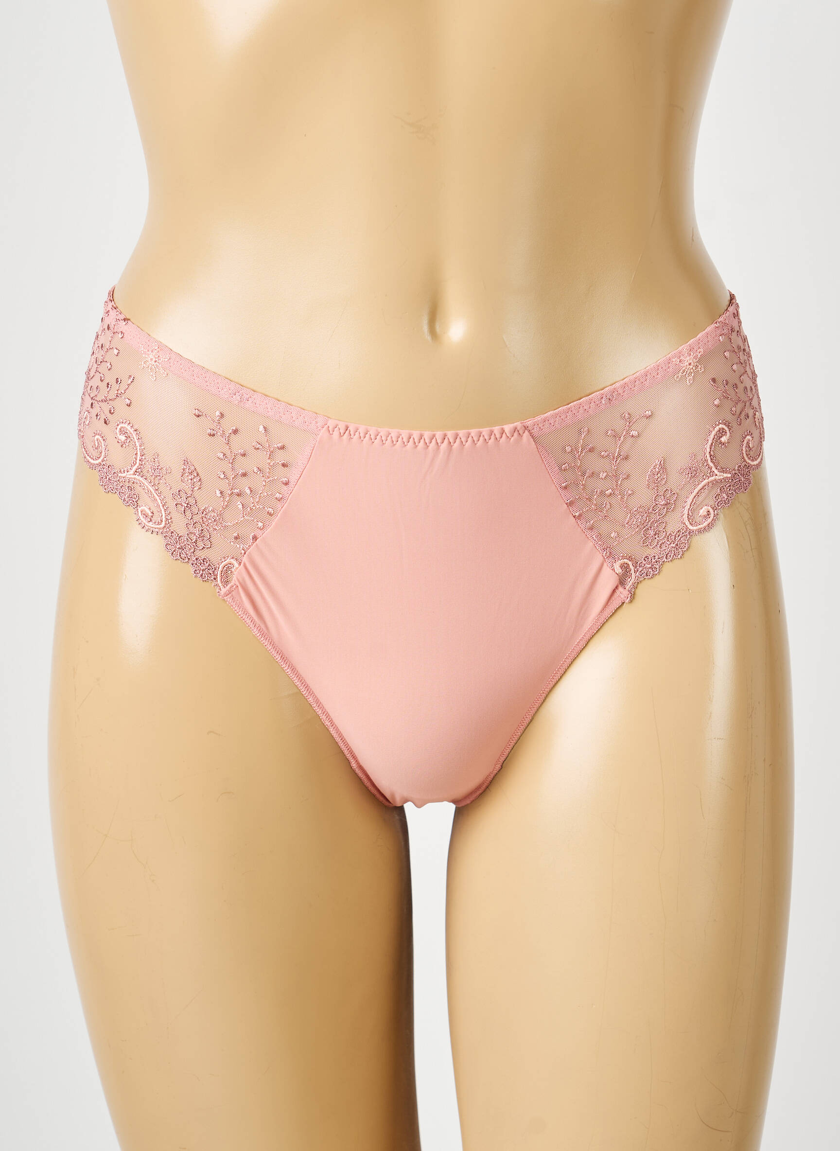 Tanga satino efektas rožinė SIMONE PERELE moteris
