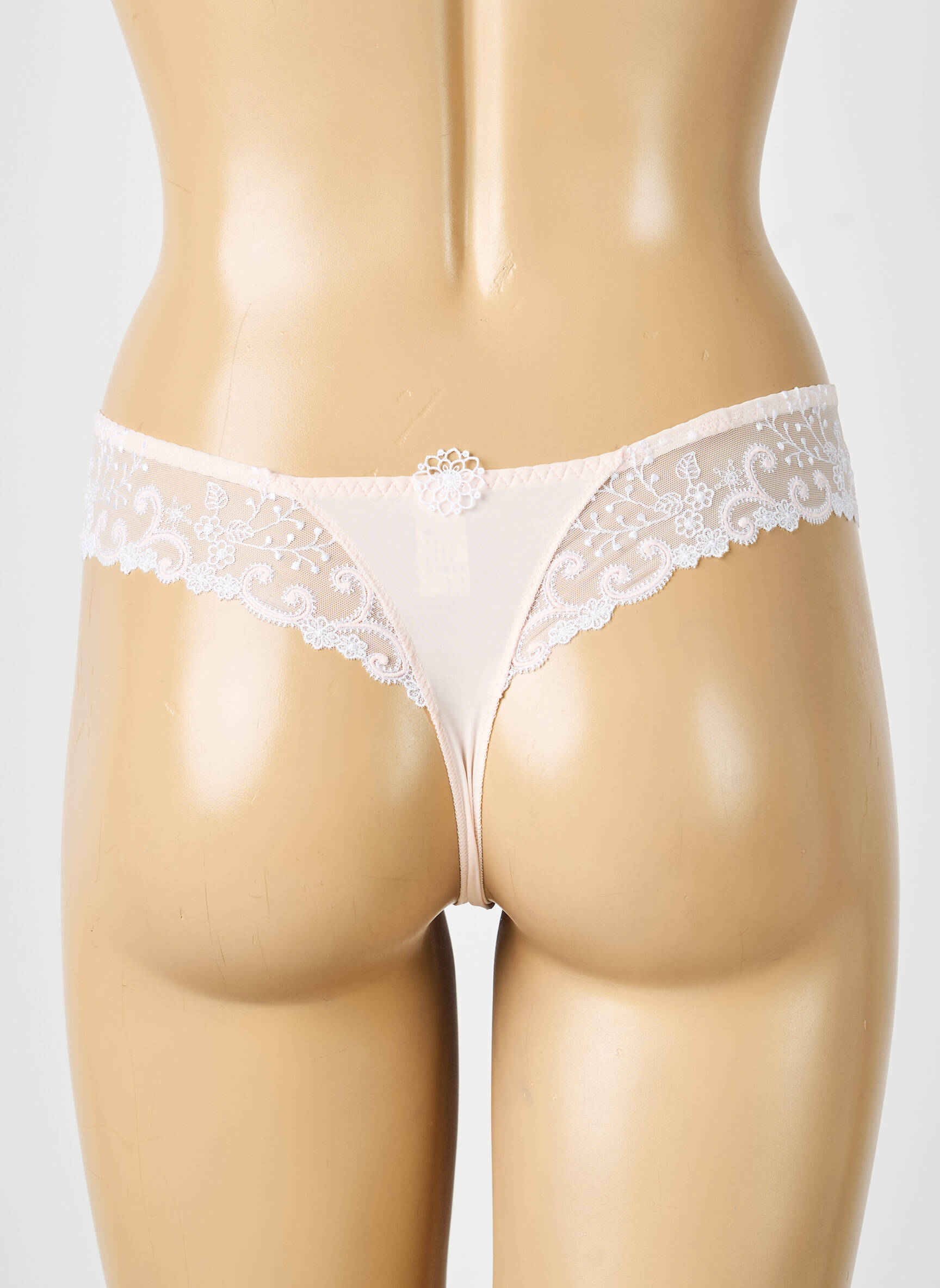 Tanga satino efektas šviesiai rožinė SIMONE PERELE moteris