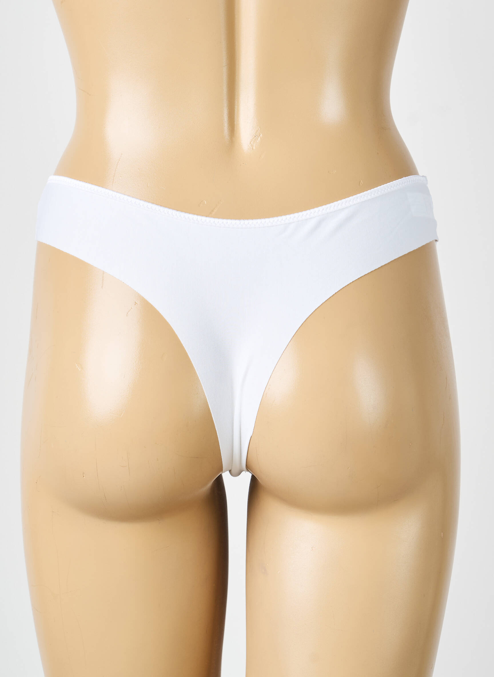 Tanga satino efektas baltas SIMONE PERELE moteris
