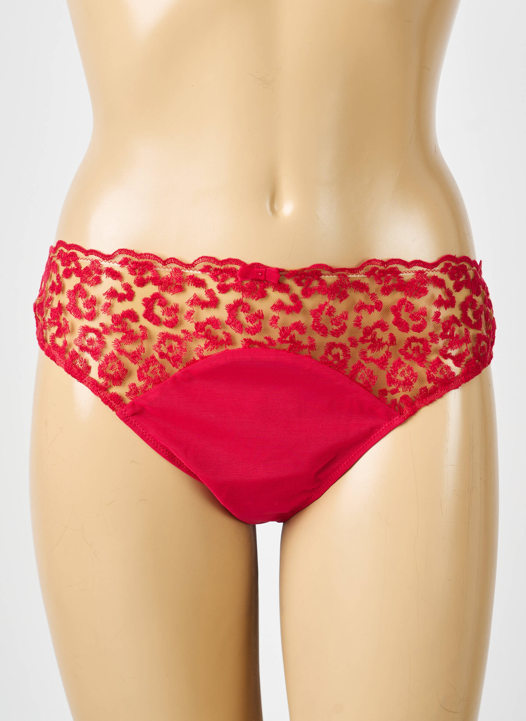 Tanga satino efektas raudona SIMONE PERELE moteris
