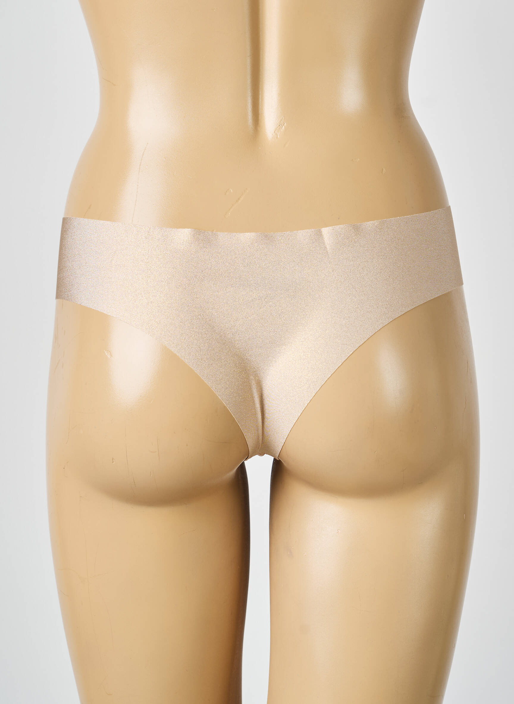 Tanga satino audinys bežinis PASSIONATA moteris