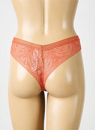 Tanga nėrinių audimas oranžinė PASSIONATA moteris