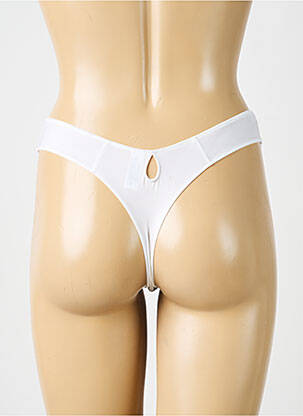 Tanga satino audinys baltas VALEGE moteris