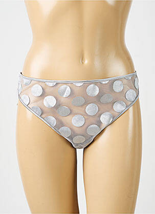 Tanga satino efektas pilka SIMONE PERELE moteris