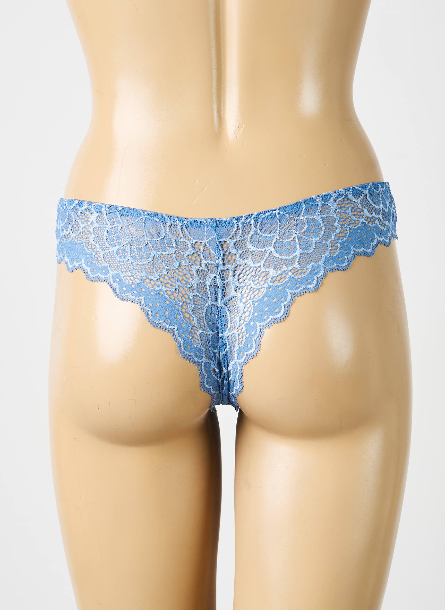 Tanga satino efektas mėlyna SIMONE PERELE moteris