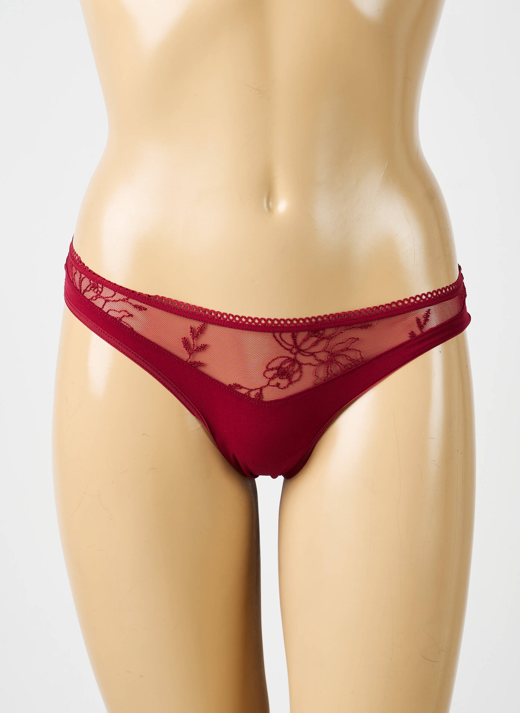 Tanga satino efektas raudona PASSIONATA moteris