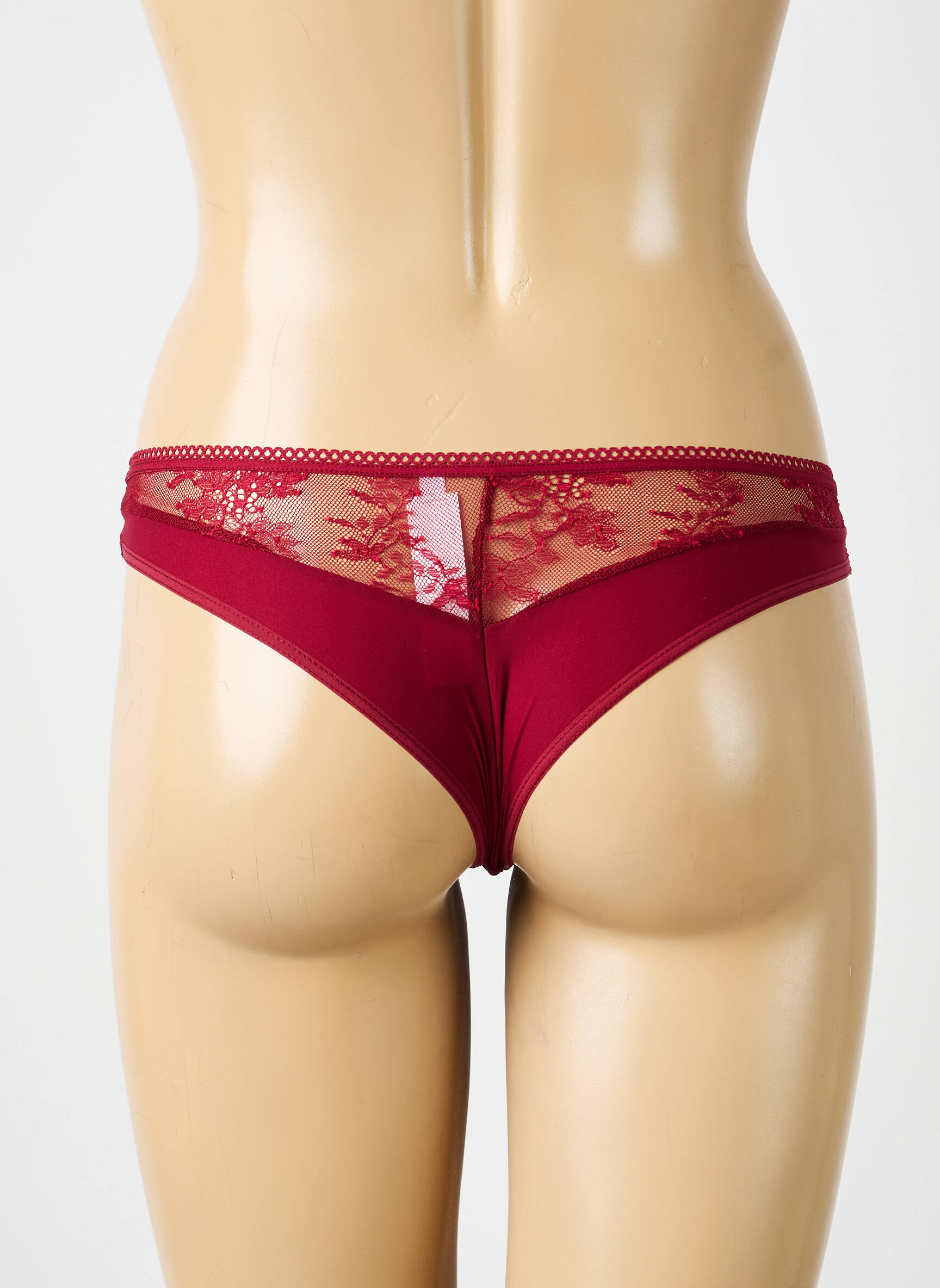 Tanga satino efektas raudona PASSIONATA moteris