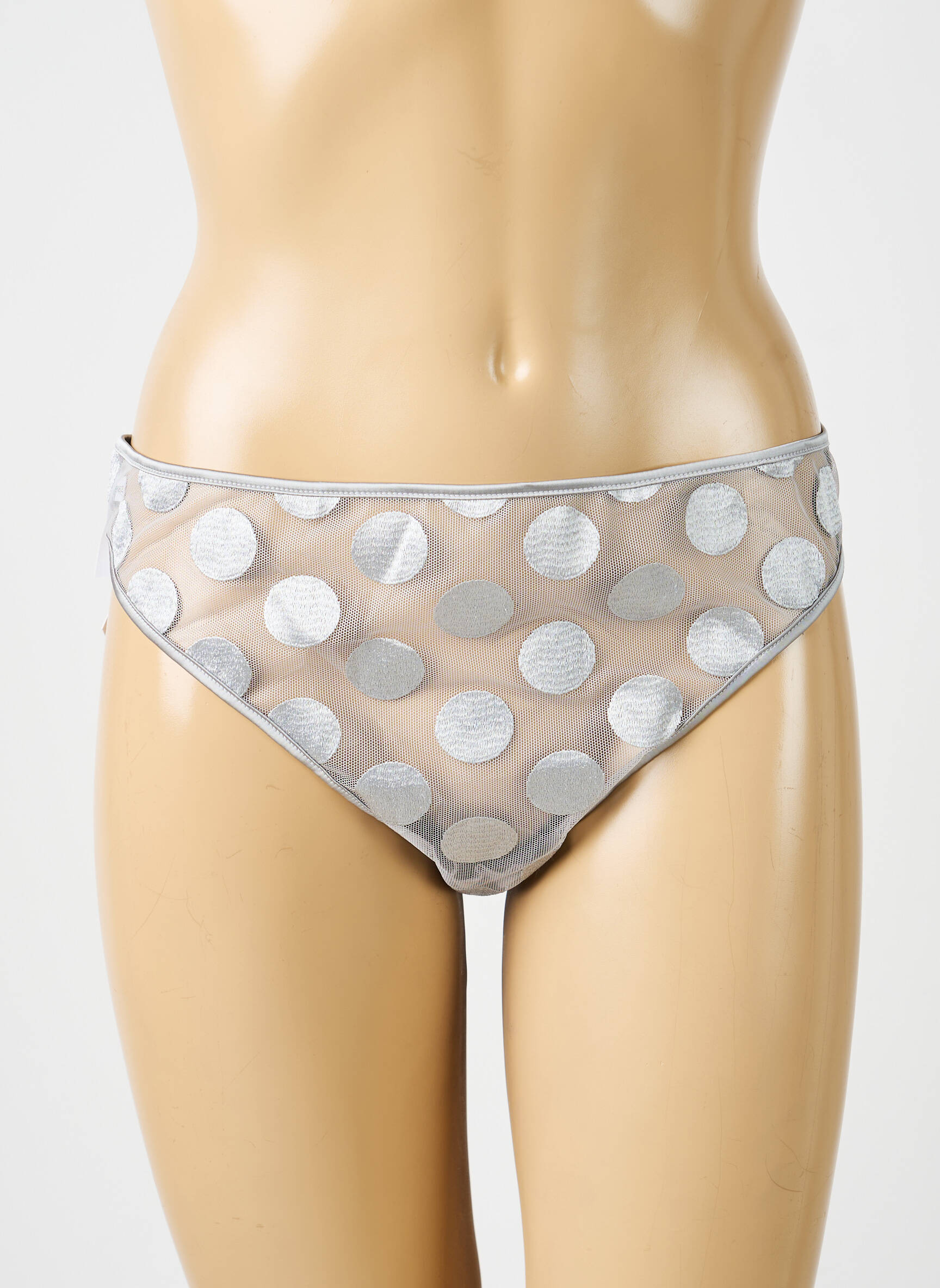 Tanga satino efektas pilka SIMONE PERELE moteris