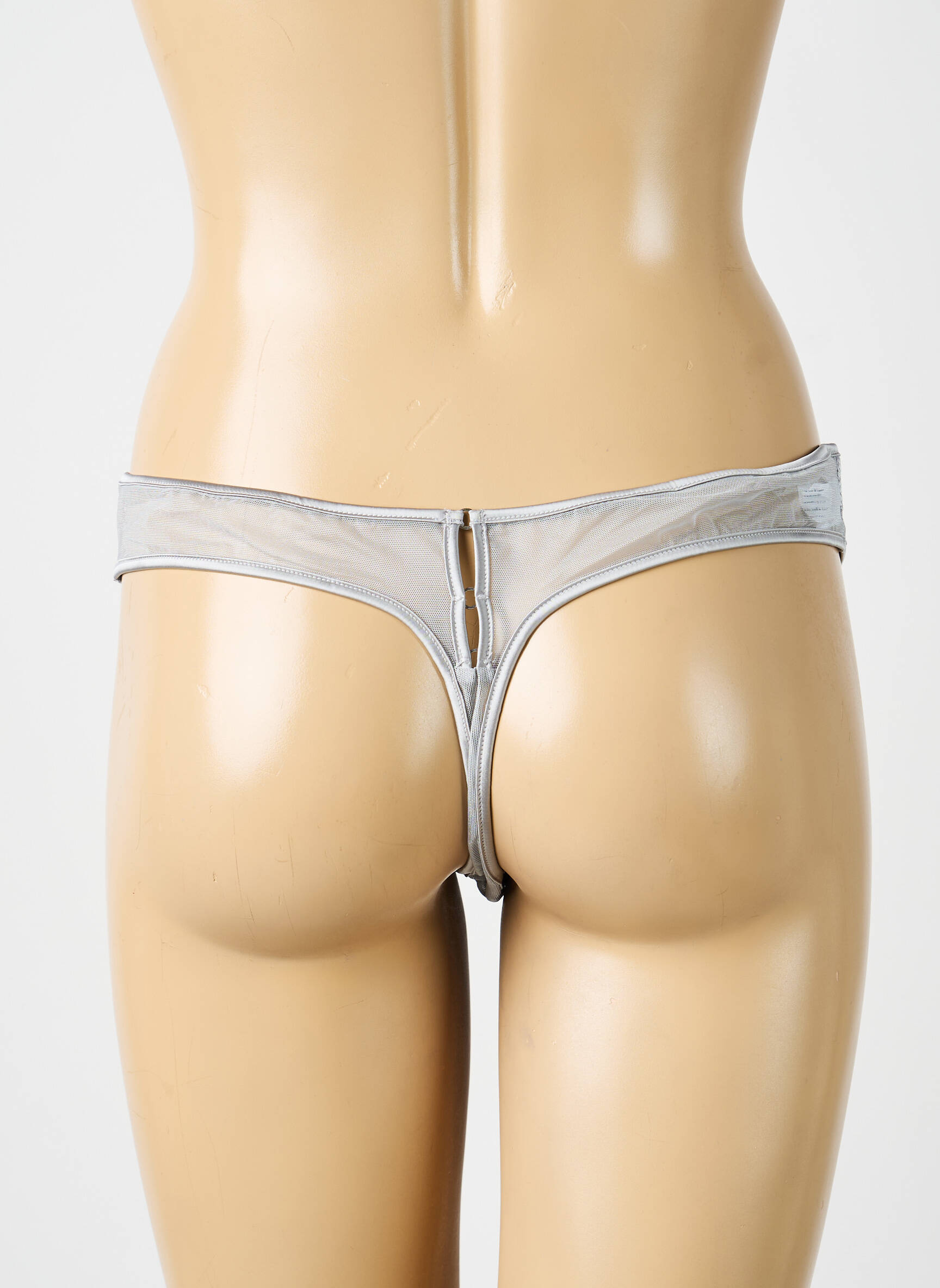 Tanga satino efektas pilka SIMONE PERELE moteris