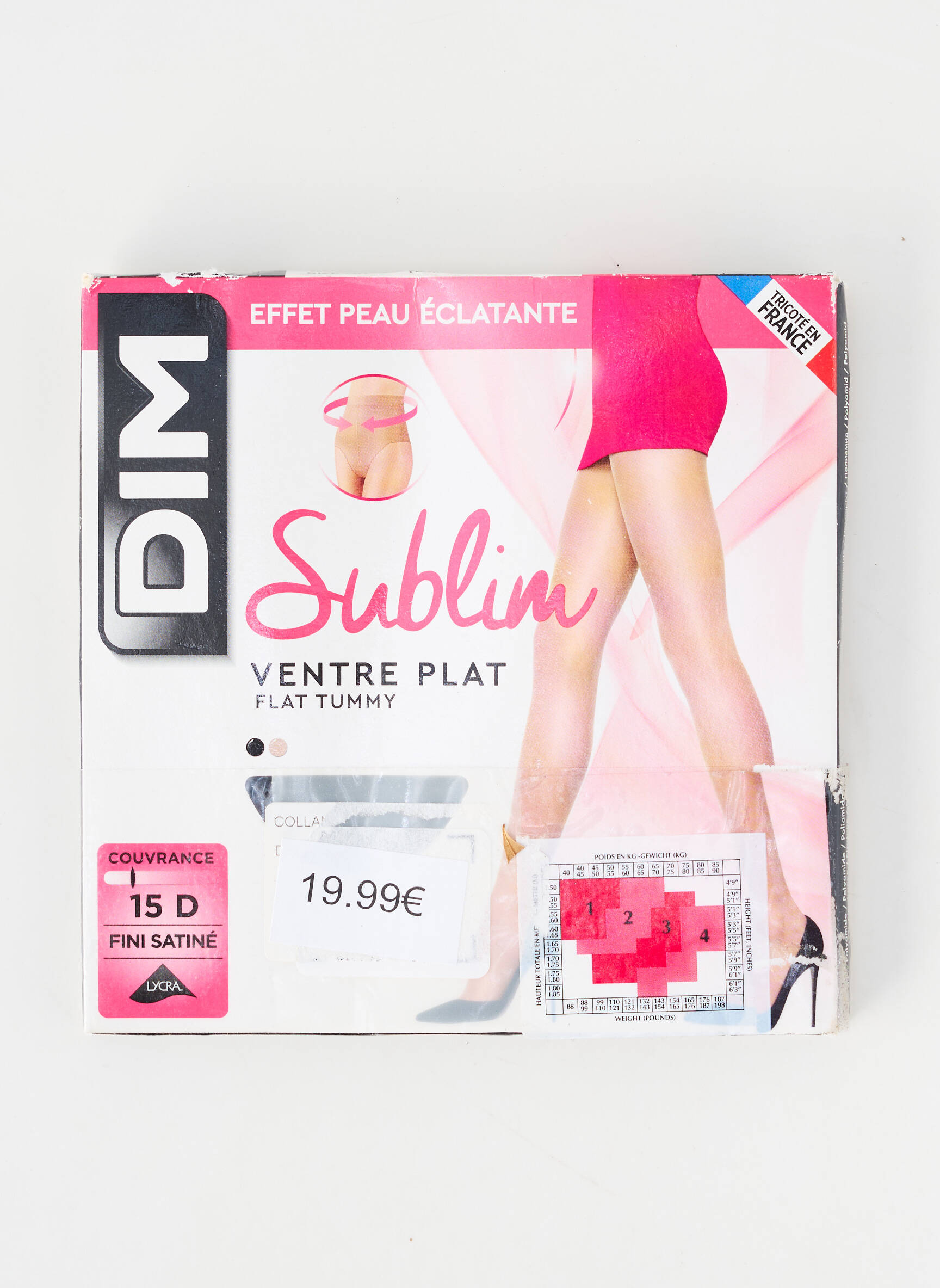 Kojinės tamprumas juodas DIM moteris