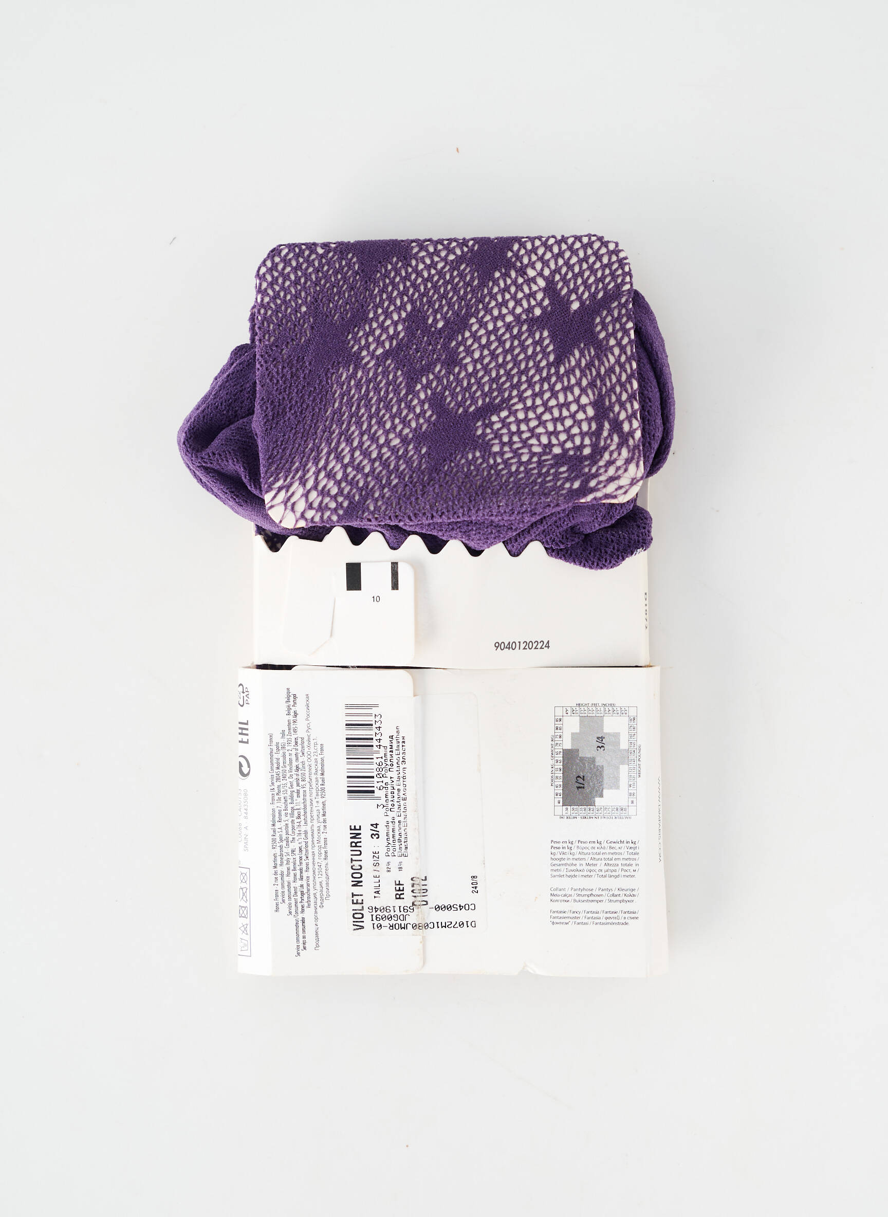 Kojinės fantazijos raštas violetinis DIM moteris