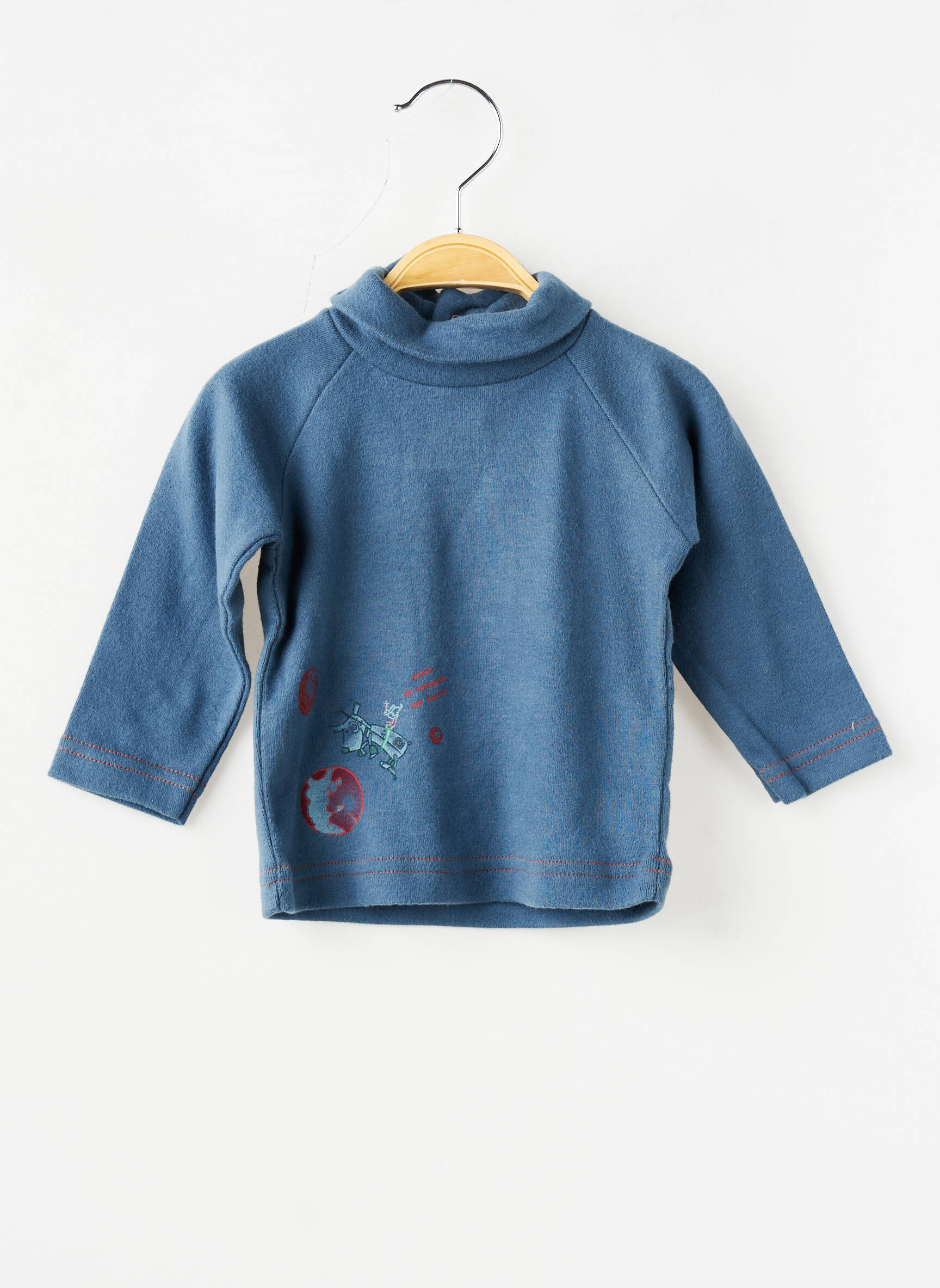 Pusiaučiai tiesi kirpimas ilgos rankovės mėlyna PETIT BATEAU berniukas