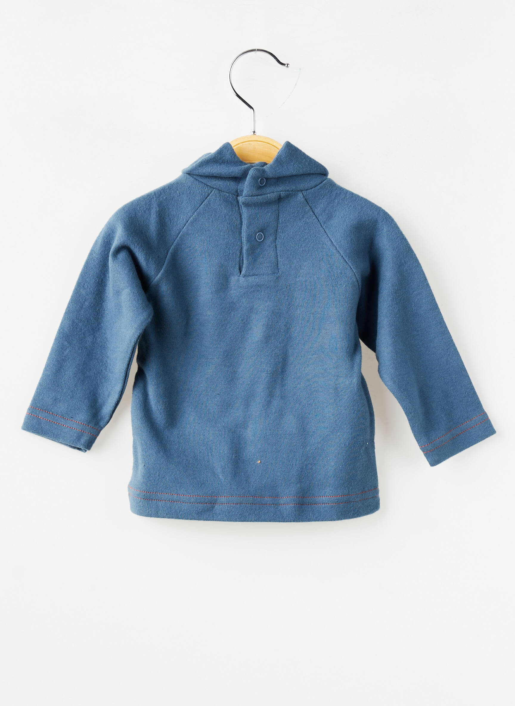 Pusiaučiai tiesi kirpimas ilgos rankovės mėlyna PETIT BATEAU berniukas
