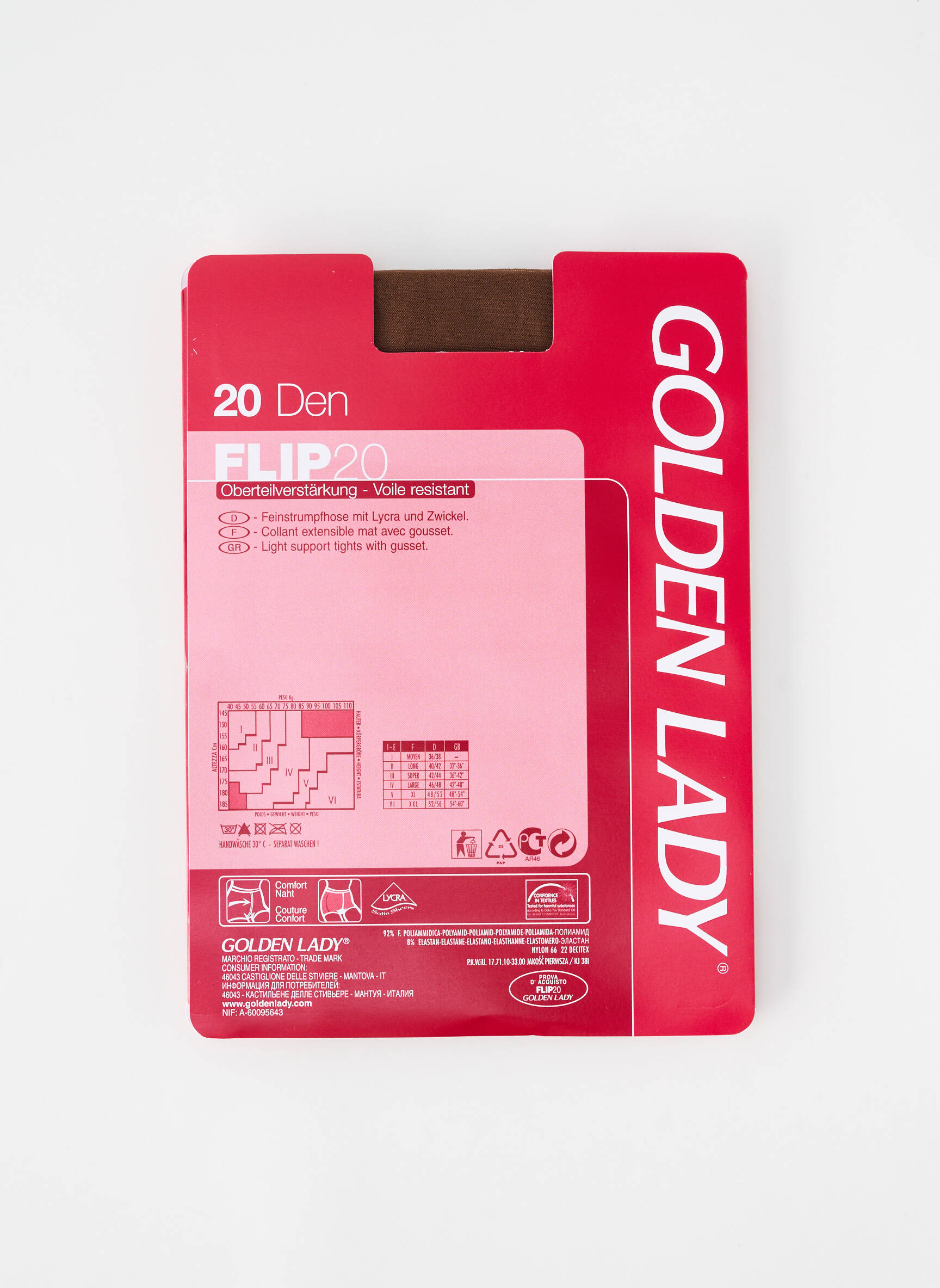 Kojinės tamprumas rudas GOLDEN LADY moteris