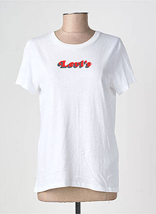 T-marškinys floqué serigrafija trumpas rankovės baltas LEVI'S moteris