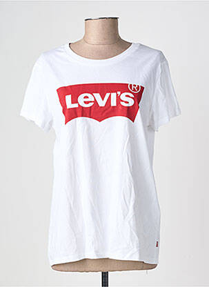 T-marškinys floqué serigrafija trumpas rankovės baltas LEVI'S moteris