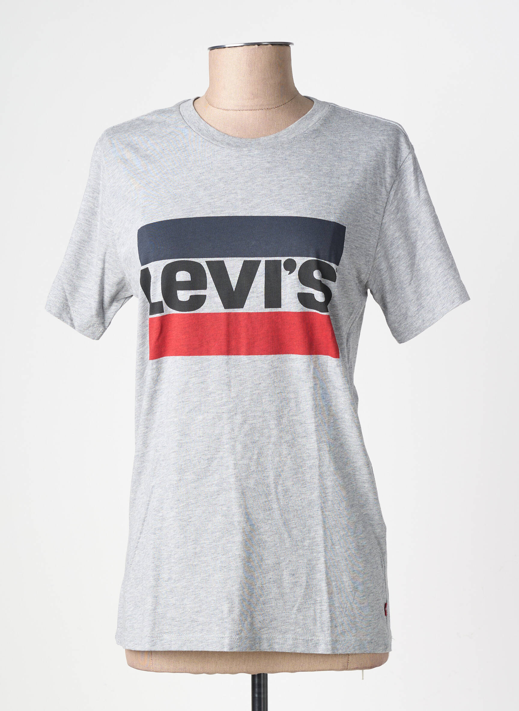 T-marškinys sietspausdinimas trumpas rankovės pilka LEVI'S moteris