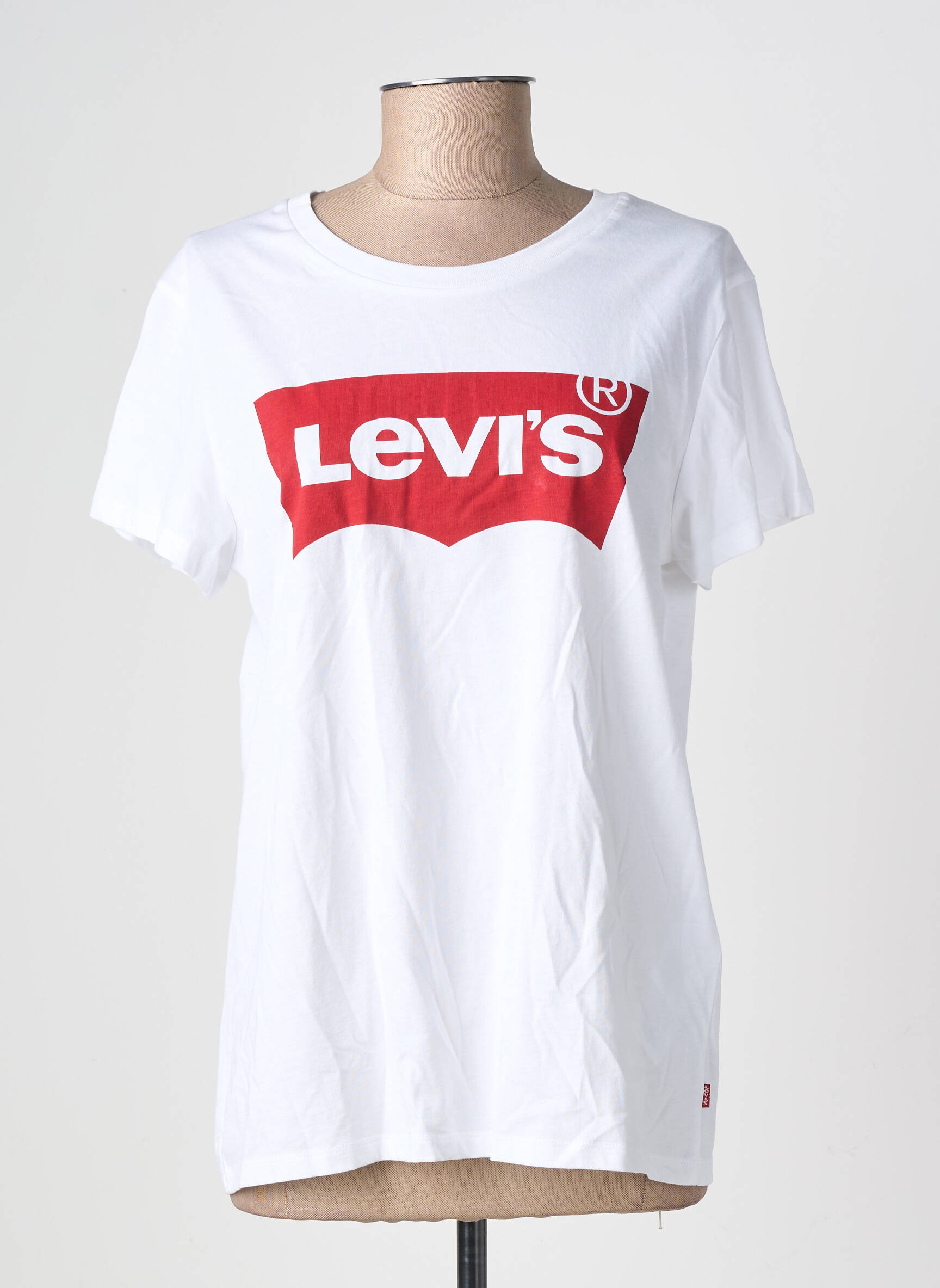 T-marškinys floqué serigrafija trumpas rankovės baltas LEVI'S moteris