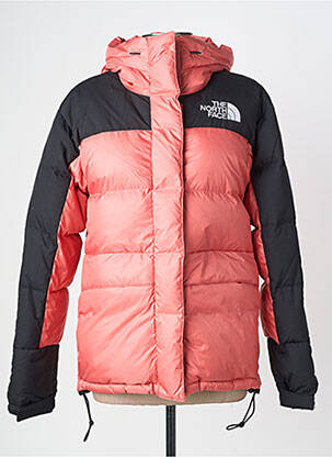 Pūkinė striukė ilgos rankovės su gobtuvu rožinė THE NORTH FACE moteris