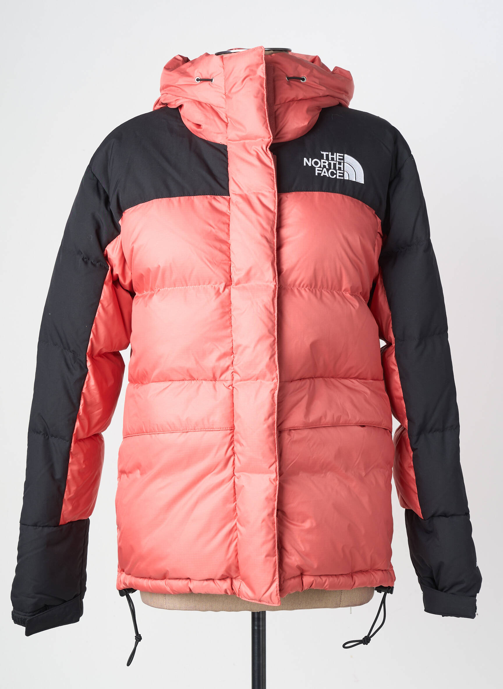 Pūkinė striukė ilgos rankovės su gobtuvu rožinė THE NORTH FACE moteris