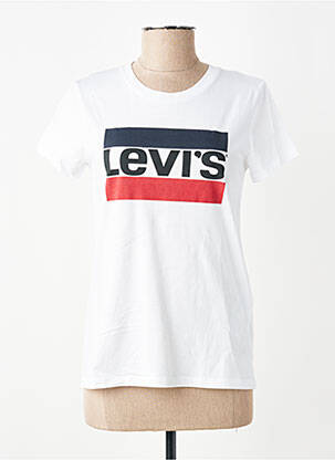 T-marškinys floqué serigrafija trumpas rankovės baltas LEVI'S moteris