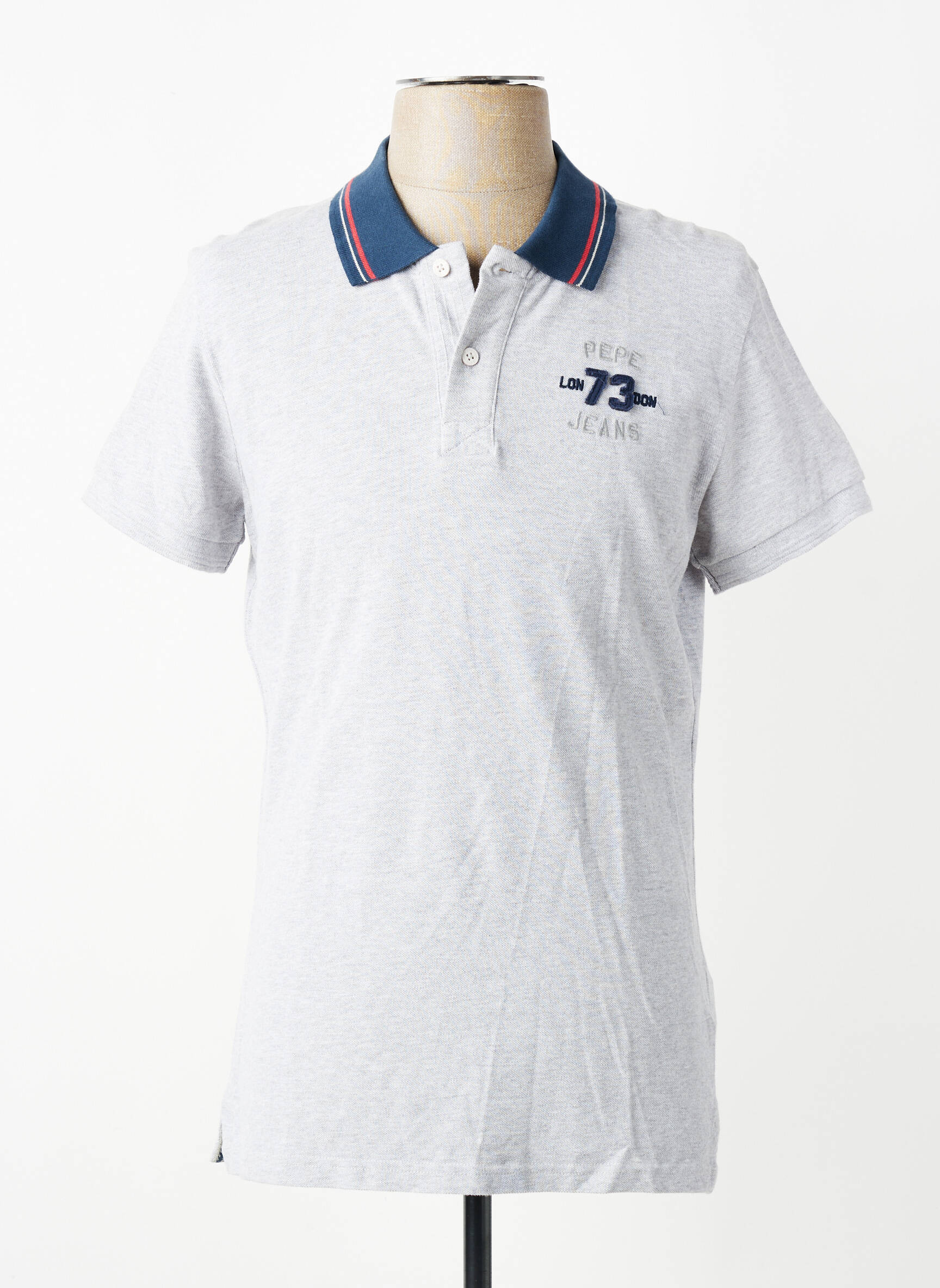Polo centrinė iškirptė trumpas rankovės pilka PEPE JEANS vyras