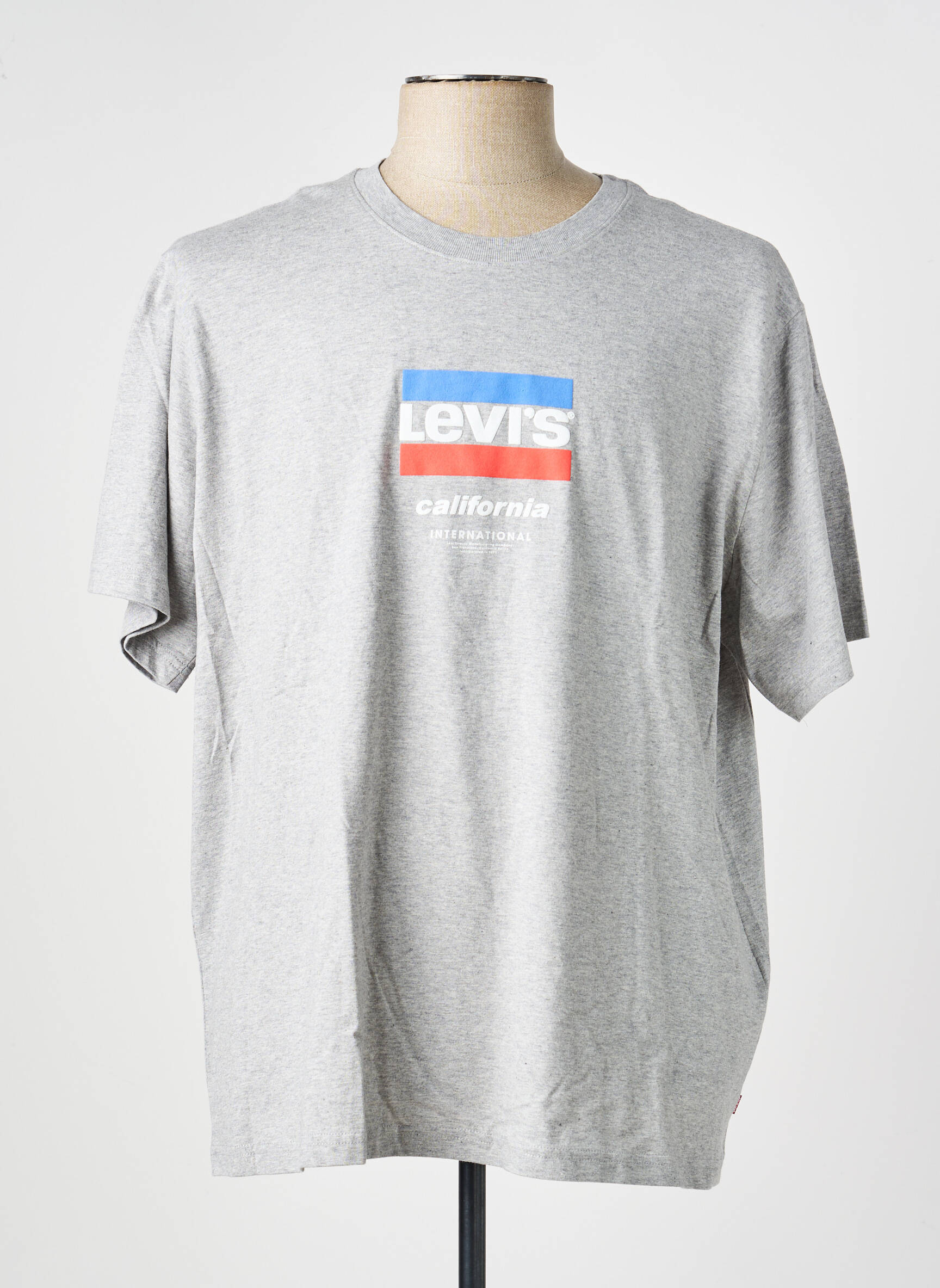 T-marškinys tamprumas trumpas rankovės pilka LEVI'S vyras