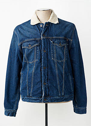 Kasdienis švarkas vidinė apdaila su dirbtine pūka mėlyna PEPE JEANS vyras