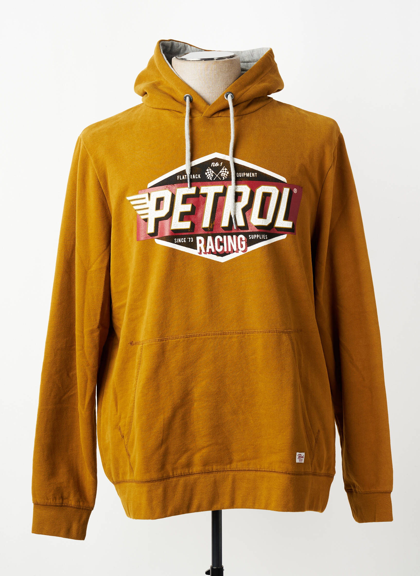 Kapišonas jersey audinys ilgos rankovės geltona PETROL INDUSTRIES vyras