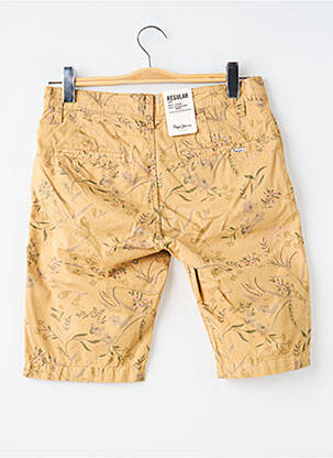 Bermudas popelinos audinys, kuris pasižymi lygiu ir tankiu paviršiumi. normala dydis bežinis PEPE JEANS vyras