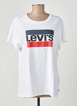 T-marškinys floqué serigrafija trumpas rankovės baltas LEVI'S moteris
