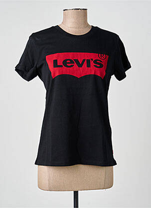T-marškinys floqué serigrafija trumpas rankovės juodas LEVI'S moteris