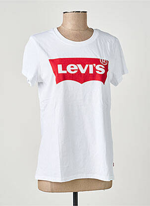 T-marškinys floqué serigrafija trumpas rankovės baltas LEVI'S moteris