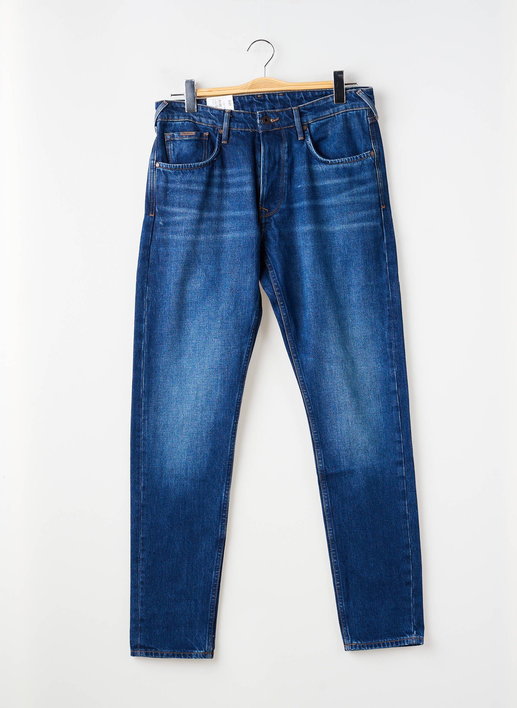 Tiesios kirpimo džinsai priekinė mygtukų uždarymo sistema normala dydis mėlyna PEPE JEANS vyras
