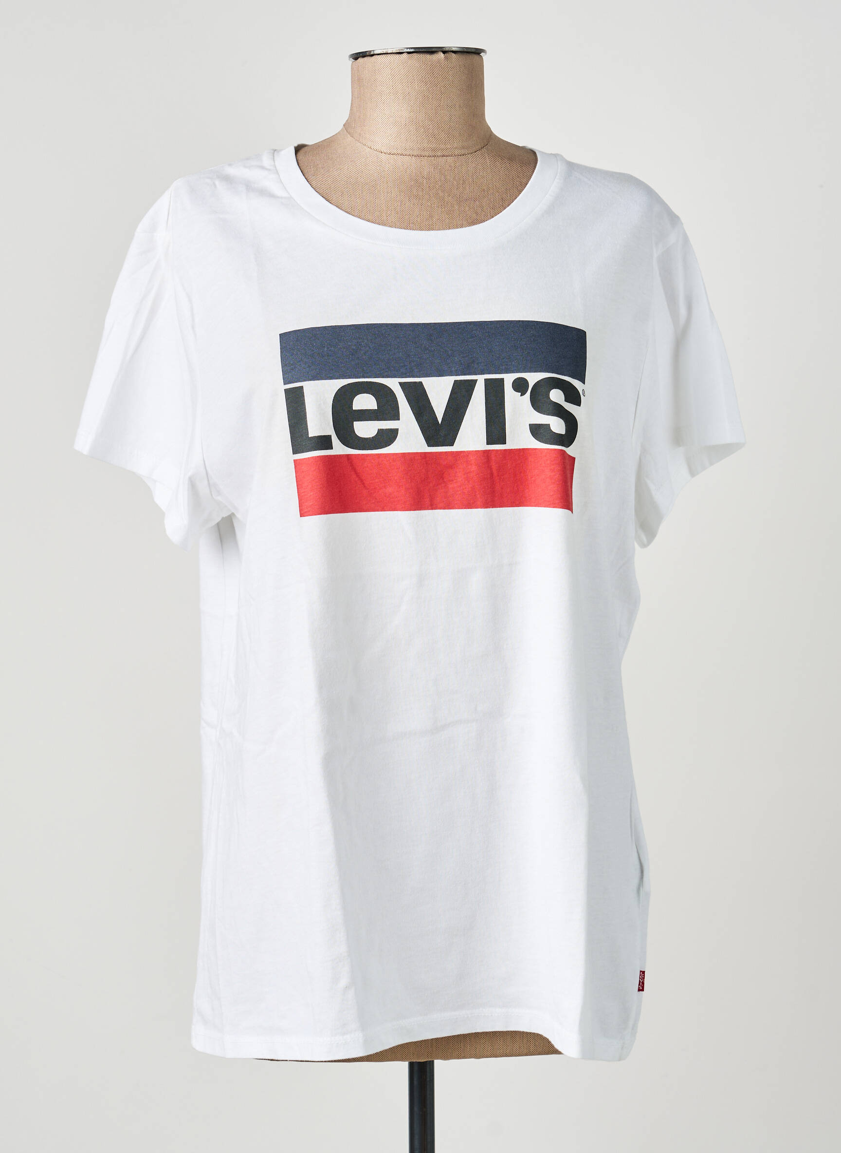 T-marškinys floqué serigrafija trumpas rankovės baltas LEVI'S moteris