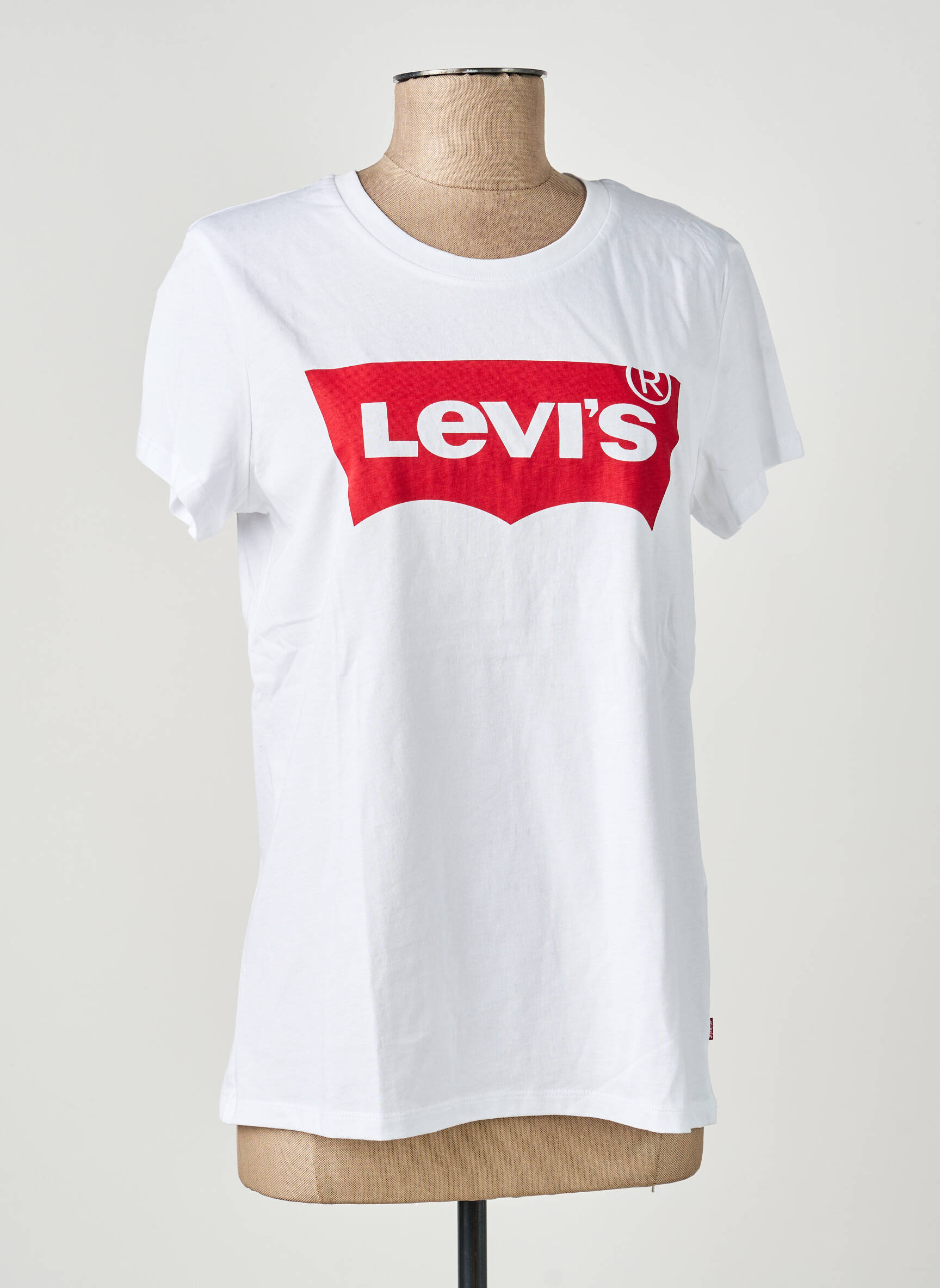 T-marškinys floqué serigrafija trumpas rankovės baltas LEVI'S moteris