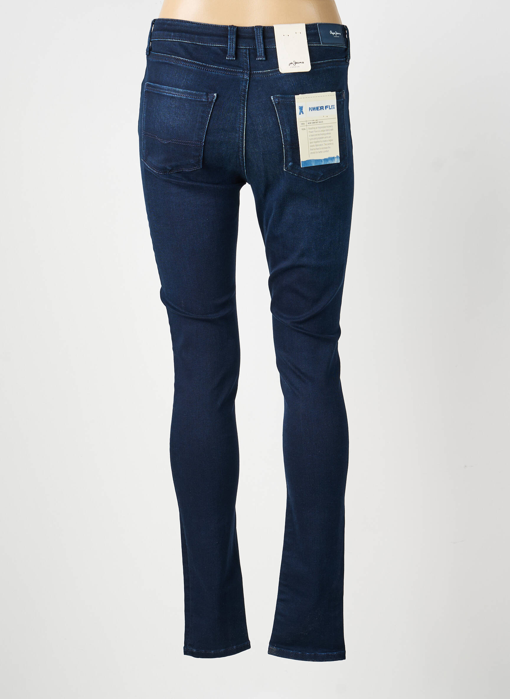 Lieknos džinsai brutinis audimas aukšta talija mėlyna PEPE JEANS moteris