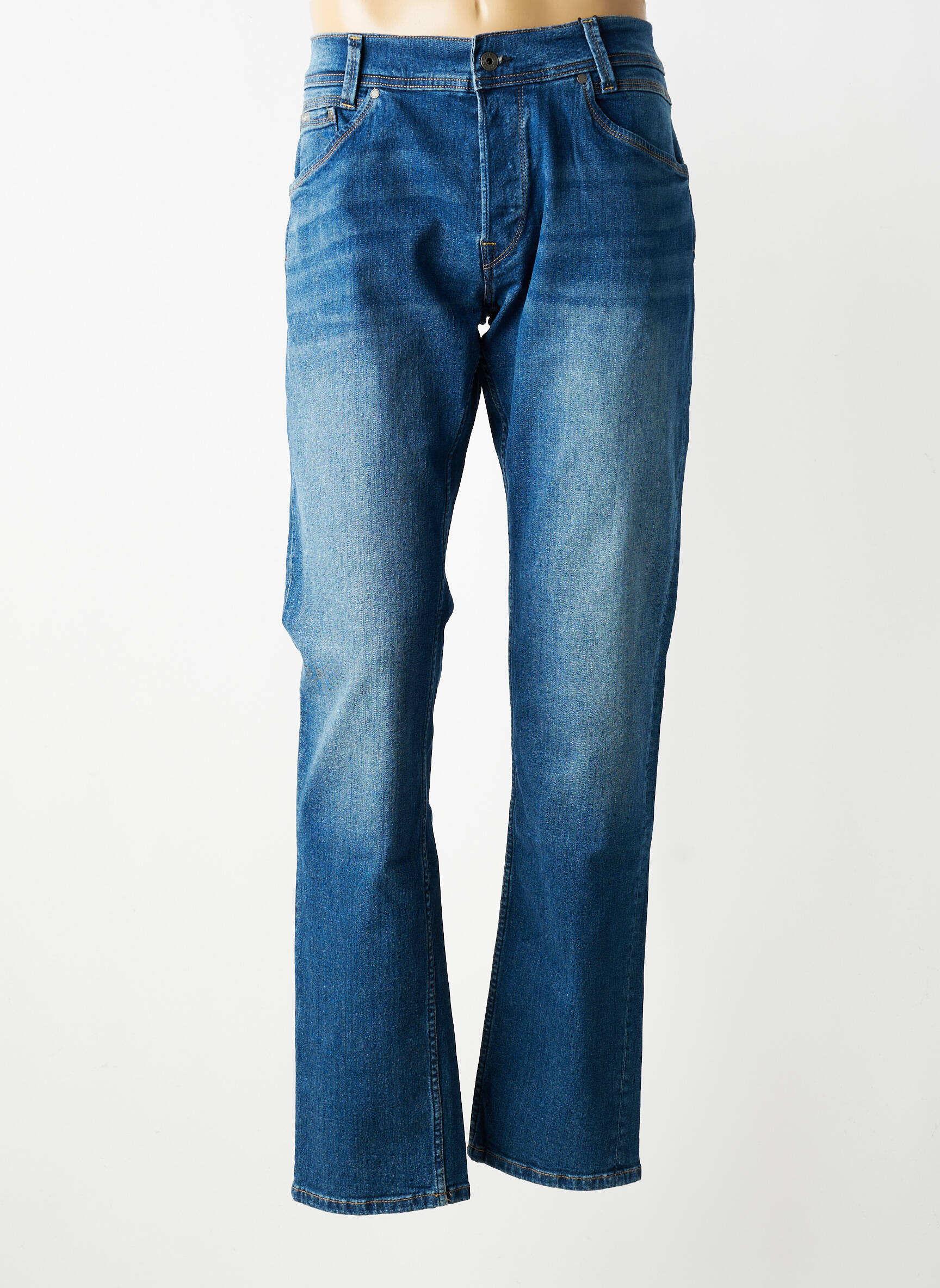 Tiesios kirpimo džinsai priekinė mygtukų uždarymo sistema normala dydis mėlyna PEPE JEANS vyras