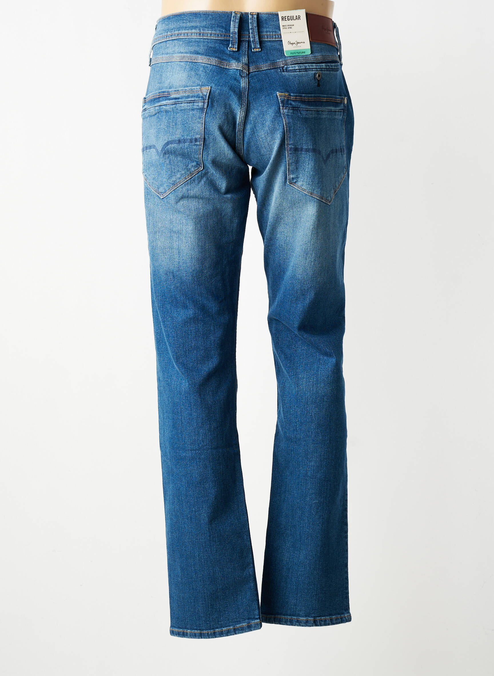 Tiesios kirpimo džinsai priekinė mygtukų uždarymo sistema normala dydis mėlyna PEPE JEANS vyras